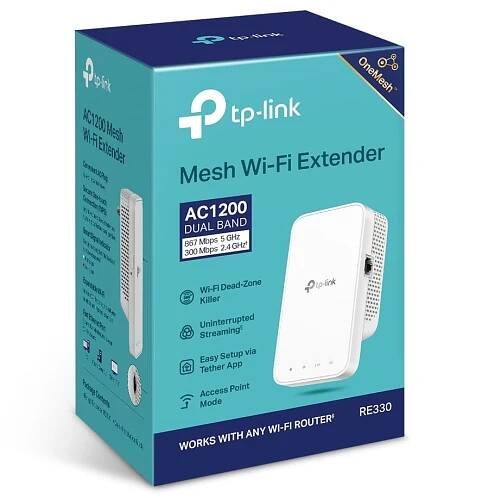 TP-Link RE330 zasilovač síťového signálu Síťový opakovač Bílá 10, 100 Mbit/s (RE330)