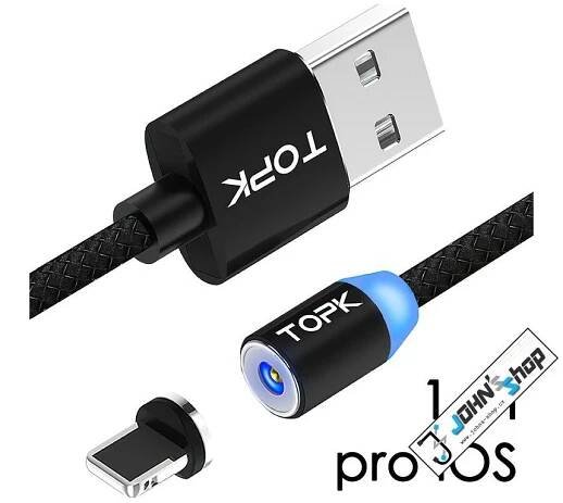 M5 - Magnetický USB kabel - Černý - iOS (Apple) - 1 m