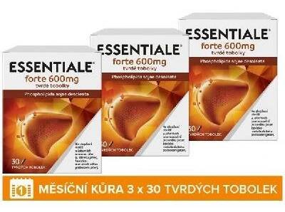 Essentiale forte 600 mg 30 tvrdých tobolek (akční balení - 3 ks)