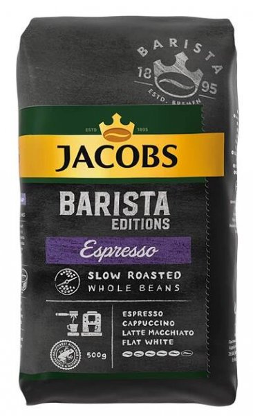 Káva JACOBS Barista 100% Arabica 0,5 kg zrnková 169 Kč