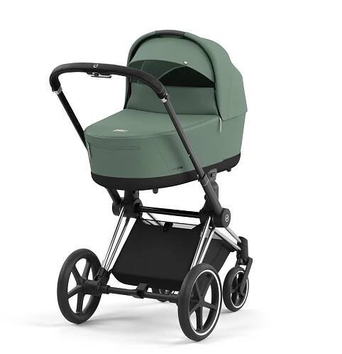 CYBEX Kočárek kombinovaný Priam 4.0 Chrome Black Leaf Green Platinum