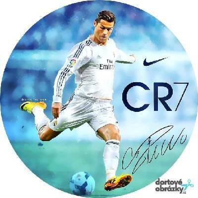 1x Jedlý papír RONALDO - REAL MADRID ● URČENÍ: OBRÁZEK NA DORT ♥ tisk na jedlý papír a fondán