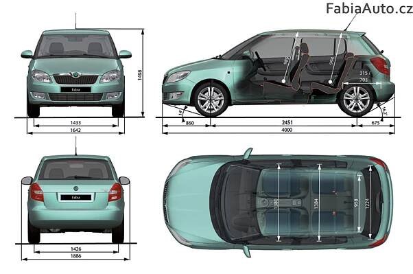 Skoda octavia 2 rozmery