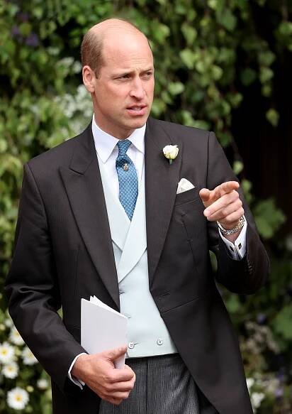 Prince William, Prince of Wales attends the wedding of Hugh Grosvenor, Duke of Westminster and Olivia Grosvenor, Duchess of Westminster at Chester Cathedral