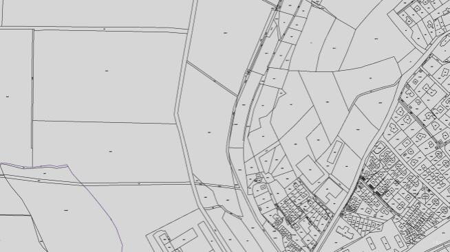 Katastrální mapa pozemků a čísla parcel Dolní Jirčany