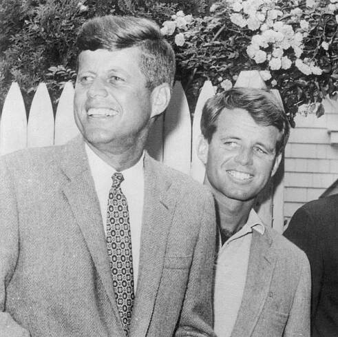 John F. Kennedy, Robert F. Kennedy, and Edward Kennedy in July 1960