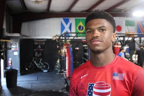 Pictured: Valencia College student and professional boxer Omari Jones at the School of Hard Knocks gym training for the Paris 2024 Olympics.