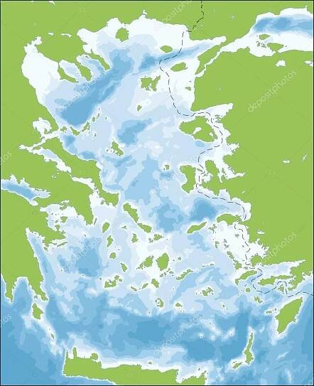 Mapa Egejské moře