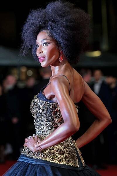 Naomi Campbell attends the "Fuori" red carpet at the 78th annual Cannes Film Festival at Palais des Festivals on 
