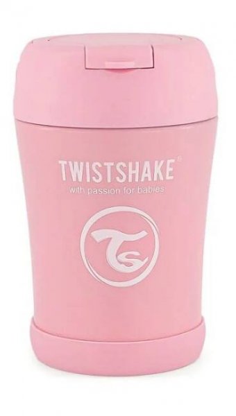 Twistshake Termoska na jídlo pastelově růžová 350 ml