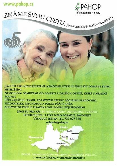 PAHOP - 1. mobilní hospic v Uherském Hradišti - je zde již 5 let
