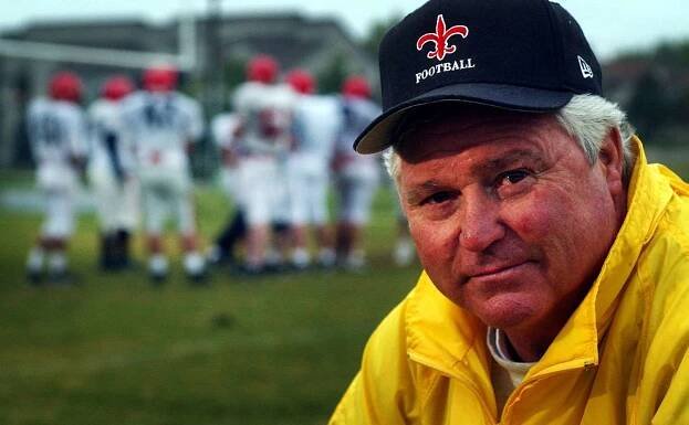 Former Denver Bronco kicker Jim Turner at the start of football practice at Jefferson High School in Edgewater on Wednesday, October 2, 2002. Turner, who played with the Broncos for 9 years, is the academic coach at the school with the "Play It Smart" program. (Photo By Cyrus McCrimmon/The Denver Post via Getty Images)