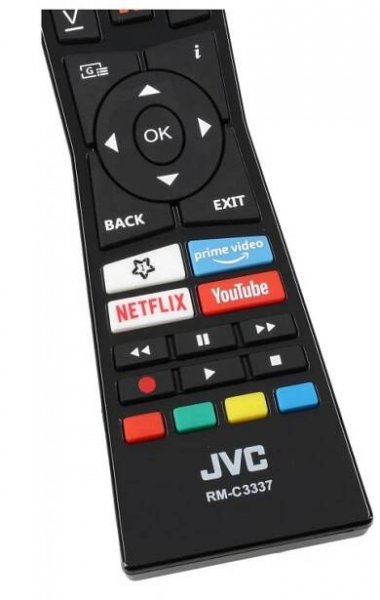 DÁLKOVÉ OVLÁDÁNÍ PRO TELEVIZI JVC RM-C3337 ZA RM-C3331 / ORIGINÁLNÍ NETFLIX YPUTUBE PRIME Značka JVC