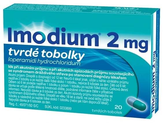 Imodium Imodium 2mg tvrdé tobolky k léčbě průjmu