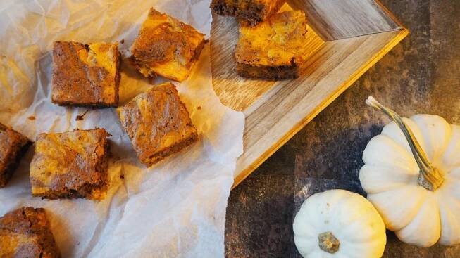 Mramorové dýňové brownies – Kitchen Affair