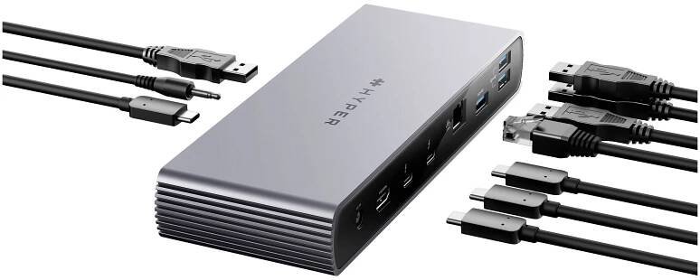 Hyper Thunderbolt 4 - dokovací stanice, Silver | iSpace.cz