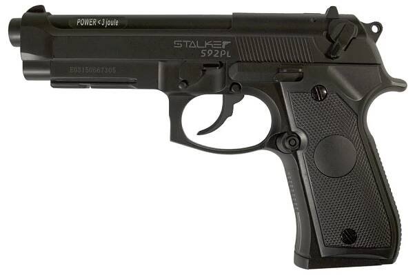 Пистолет пневматический Stalker S92PL 4,5 мм (аналог Beretta 92) + 10 баллонов CO2