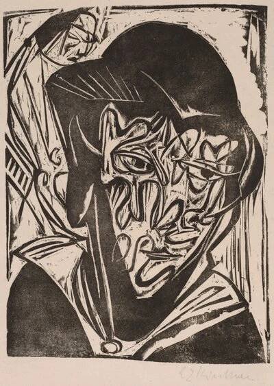 Žena se závojem, 1915. od Ernst Ludwig Kirchner