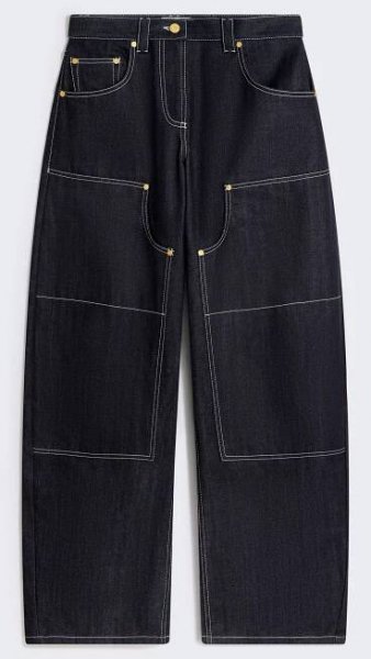 A pair of black denim cowboy pants from Schiaparelli brand