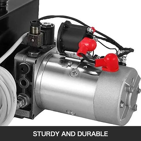 Hydraulická jednotka 8L Pump Double Acting Hydraulic Power 12V Metal - Elektrické nářadí - Fotografie 4