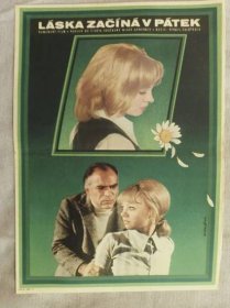 96/24 - Starý filmový plakát A3 - LÁSKA ZAČÍNÁ V PÁTEK - RUM - Starožitnosti a umění