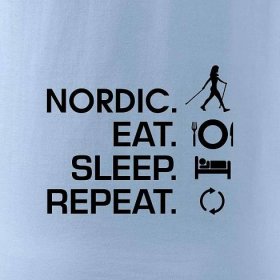 Nordic walking eat sleep - Heavy new - triko pánské