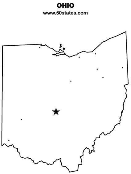 Ohio State Blank Map to Print