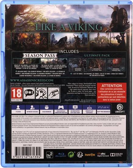 ASSASSINS CREED VALHALLA (ULTIMATE EDITION) [HRA pro PS4] Stav balení originální