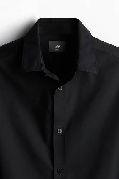 Zobrazit větší obrázek: Košile Slim Fit Easy iron - Černá - MUŽI | H&M CZ 6
