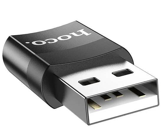 HOCO UA17 USB-A/USB-C OTG Adaptér Black