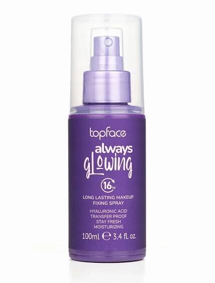 Topface Always Glowing Fixing SprayRozjasňující sprej pro fixaci make-upu