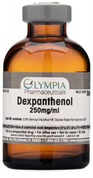 Dexpanthenol (Vitamin B5) Injection, 250mg/mL