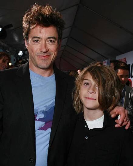 Robert Downey Jr. and son Indio during Los Angeles Premiere of Walt Disney Pictures' 
