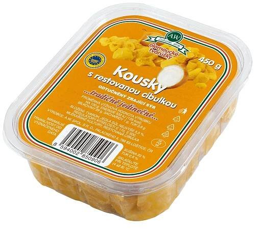 Olomoucké tvarůžky Kousky s restovanou cibulkou 450 g - Tvarůžky