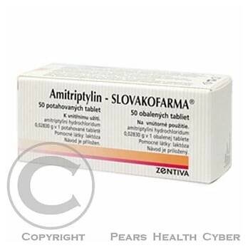 AMITRIPTYLIN-SLOVAKOFARMA  100X28.3MG Potahované tablety (Léky používané v psychiatrii)