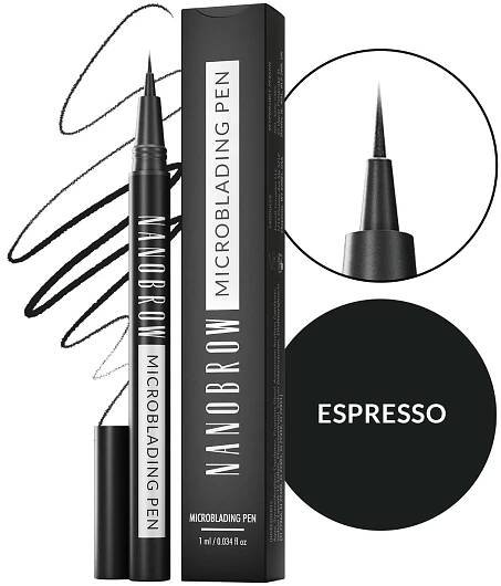 Fix na obočí Nanobrow Microblading Pen Espresso - zvýrazněné obočí - Make-up