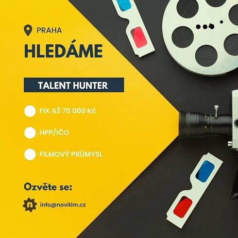 Talent hunter – filmový průmysl, 70.000 Kč, bonusy, jazykové kurzy - Novitim