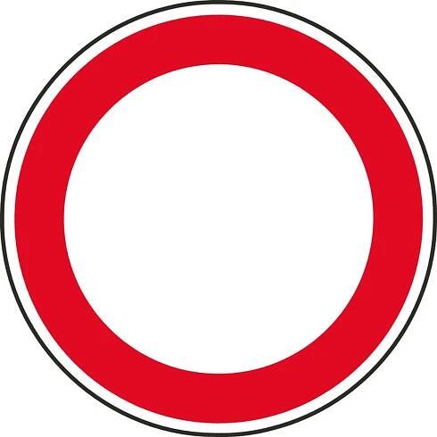 Dopravní značka – Zákaz vjezdu všech vozidel v obou směrech