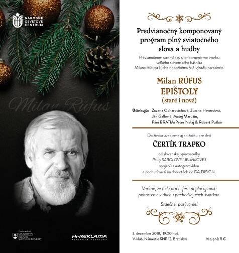 MILAN RÚFUS: EPIŠTOLY STARÉ I NOVÉ - V-klub