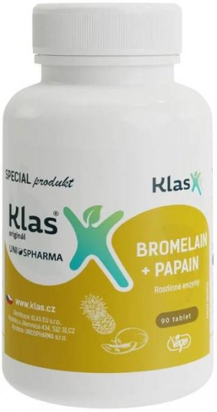 Klas Bromelain + Papain 60mg tbl.90