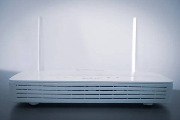 white router on black table