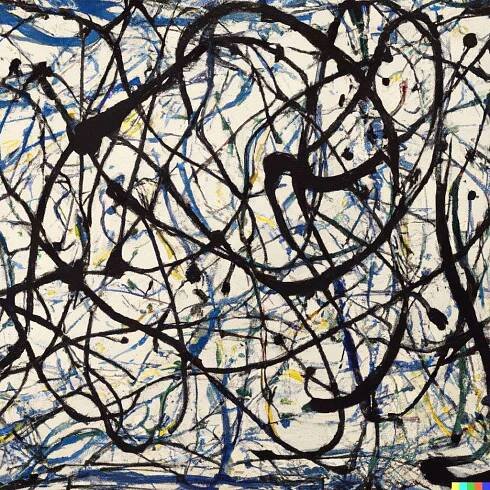 a representation of anxiety, painting by Jackson Pollock