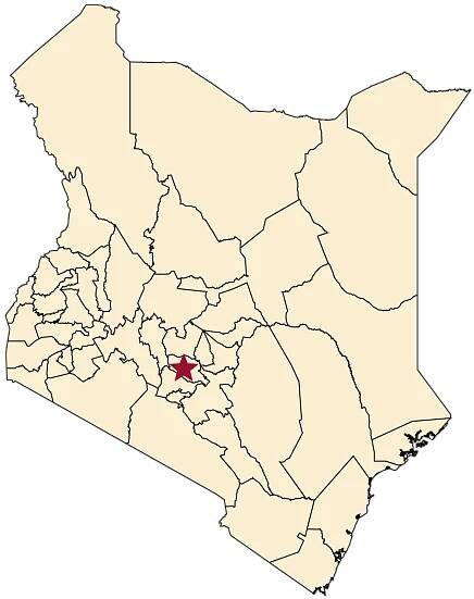 Map of Murang'a, Kenya
