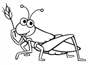 veselý kobylka z pohádky omalovánky k vytisknutí