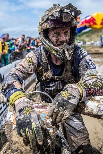 Graham Jarvis of Great Britain seen at the finish line at the World Enduro Super Series 2019 Stop 5 - Red Bull Romaniacs in Sibiu, Romania on August 3rd, 2019. // Predrag Vuckovic/Red Bull Content Pool // AP-215921PRS2111 // Usage for editorial use only //