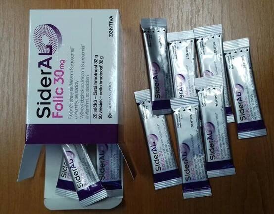 Recenzie SiderAL® Folic 30 mg - Recenzie/hodnotenia, Kde kúpiť - Modrý koník