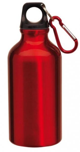 Hliníková láhev na pití, 0,4 l, červená