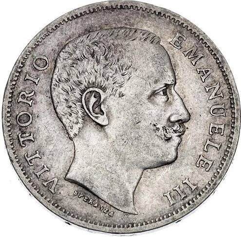 ✅Itálie 1 lira 1901 Král Viktor Emanuel III. (1900 - 1946) Ag stříbro - Numismatika