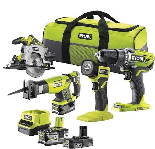 RCK184-252S RYOBI SET RCK184A-252S: AKU VRTAČKA R18DD3 PŘÍMOČARÁ PILA