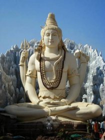 Lord Shiva Large Stone Sculpture Wallpaper